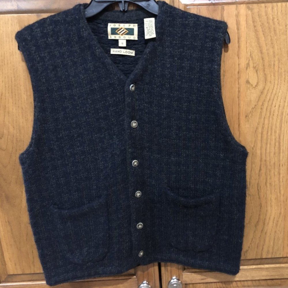 Men's Joseph Abboud Hand Loom Sweater Vest Size Sm